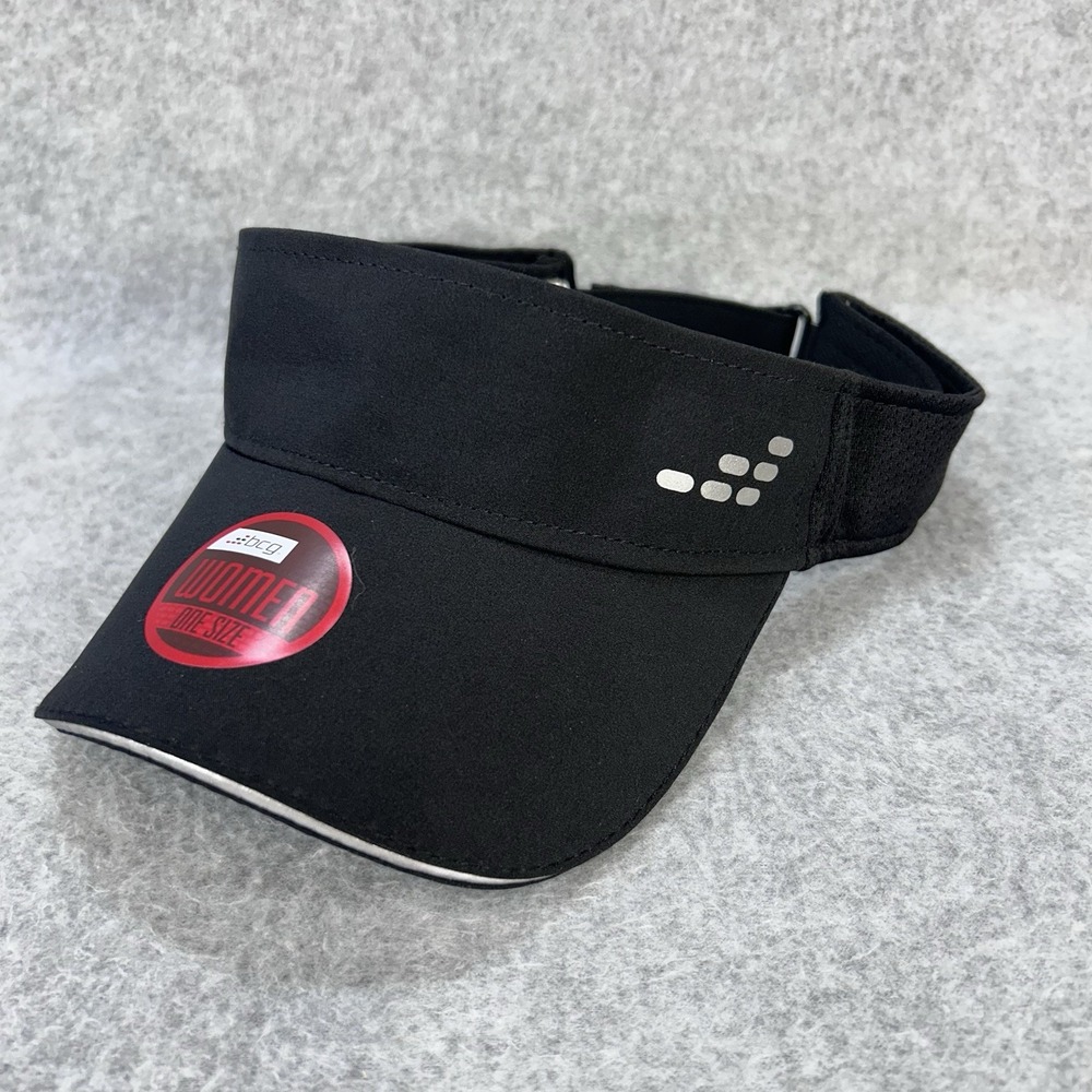 BCG Womens Black Sport Visor Adjustable One Size Athletic Golf Tennis